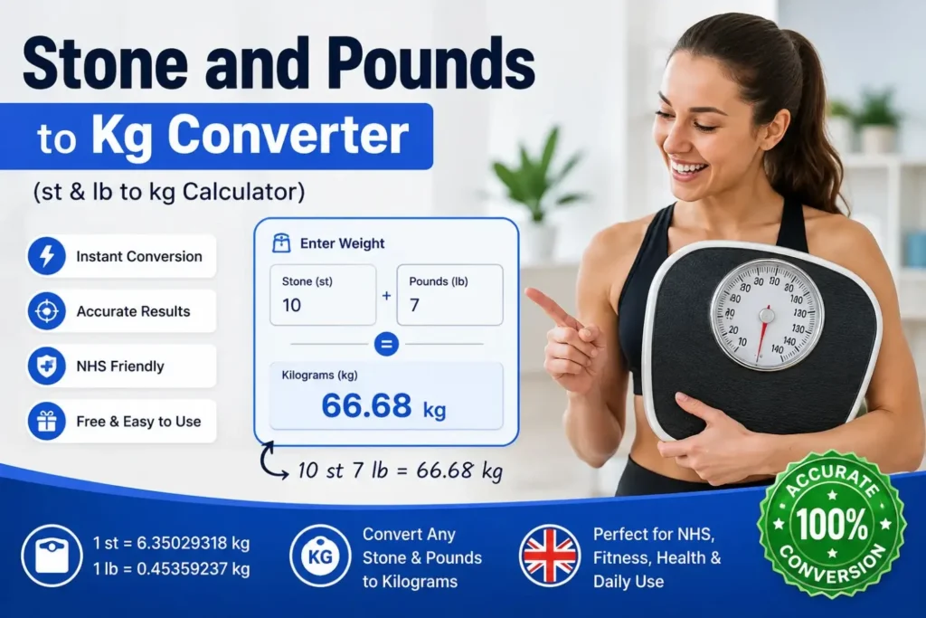 Stone and Pounds to Kg Converter